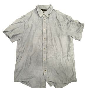 Banana Republic Oxford Shirt Men’s Large Light Blue Untucked Fit Casual